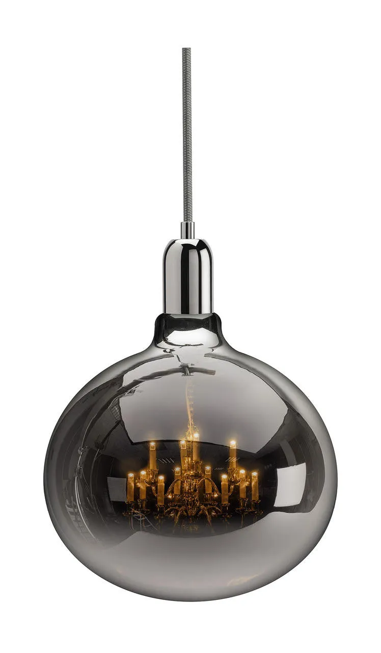 Mineheart King Edison Grande Pendelleuchte Chrom 28cm