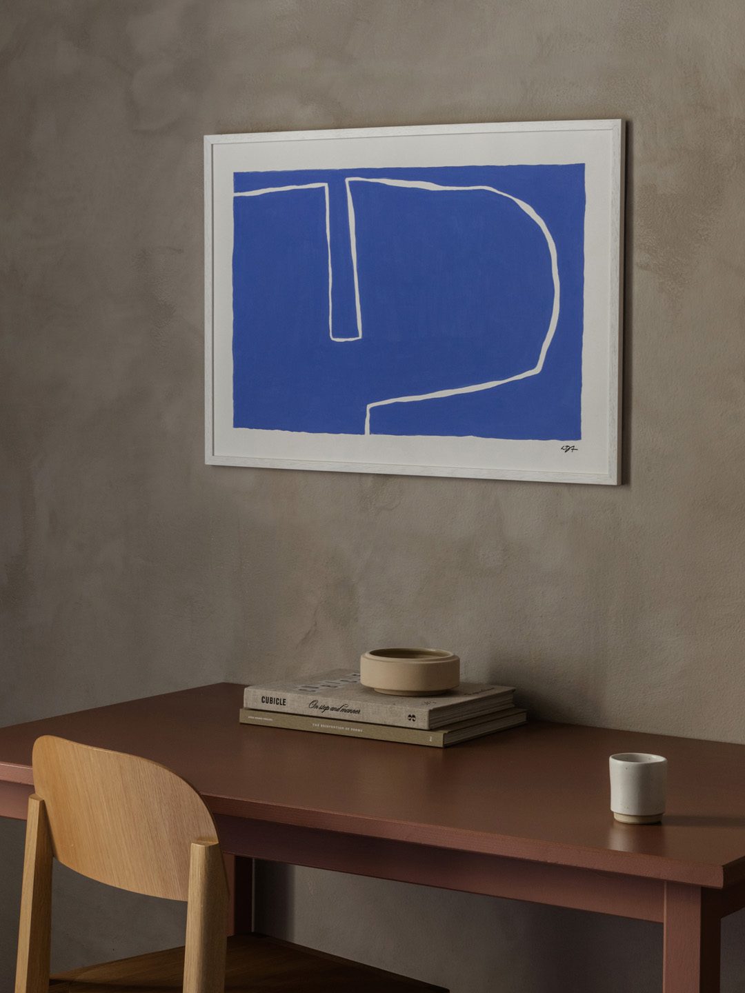 The Poster Club Art Prints The Route Poster A4 blau
