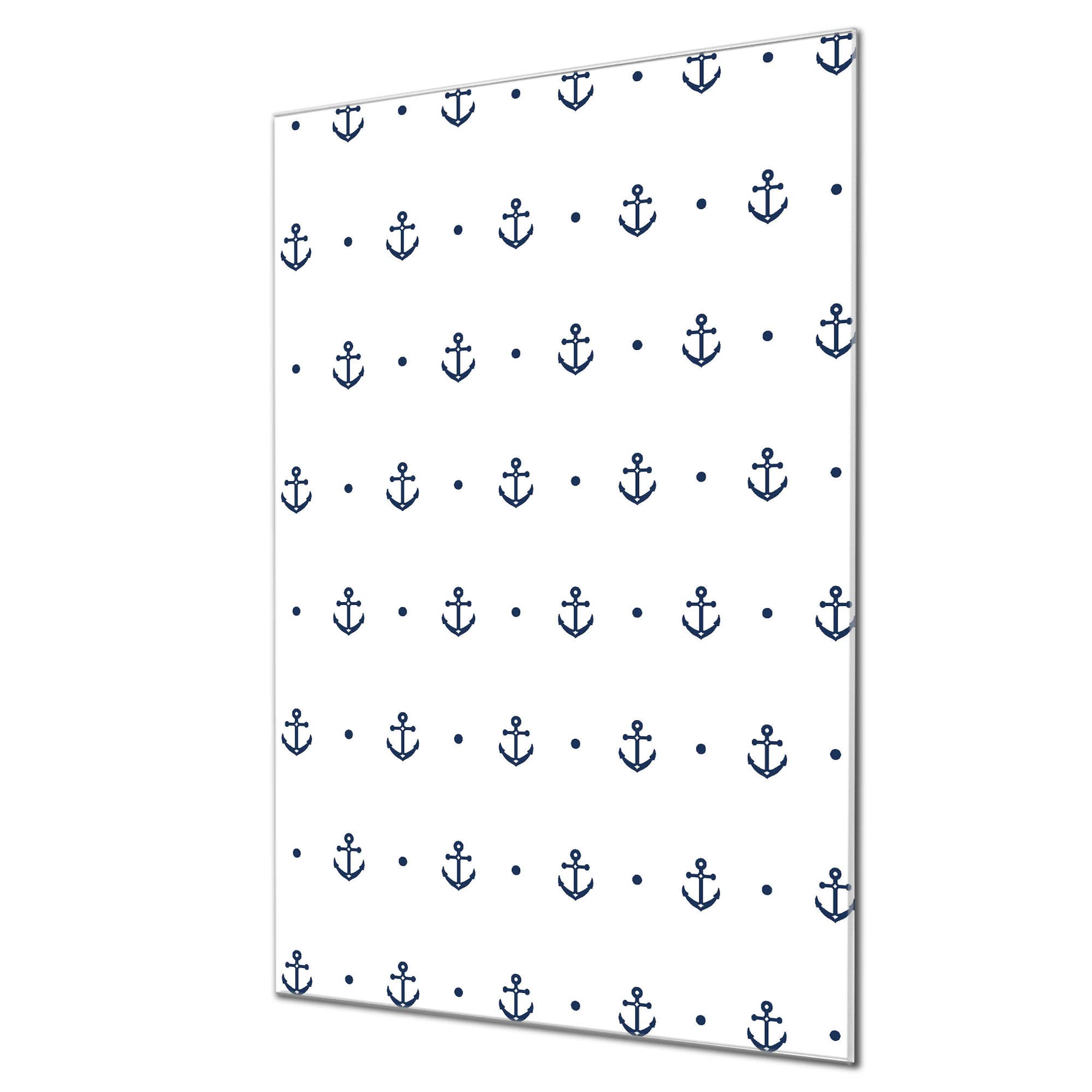 Banjado Magnettafel Kleine Anker Magnetboard 60x40 cm beschreibbar