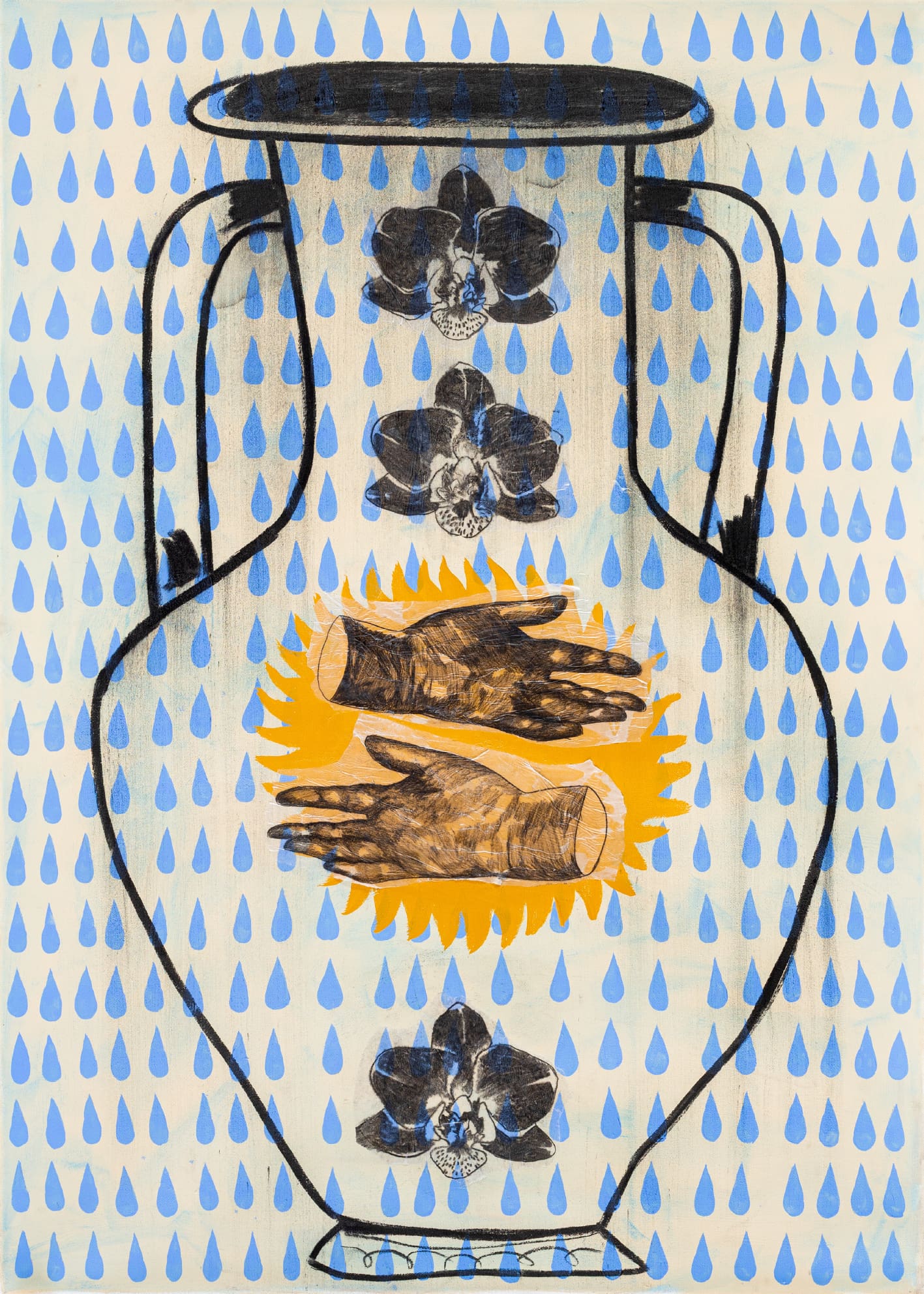 The Poster Club Tatuagem Leinwand 30x40 gerahmt schwarz-blau