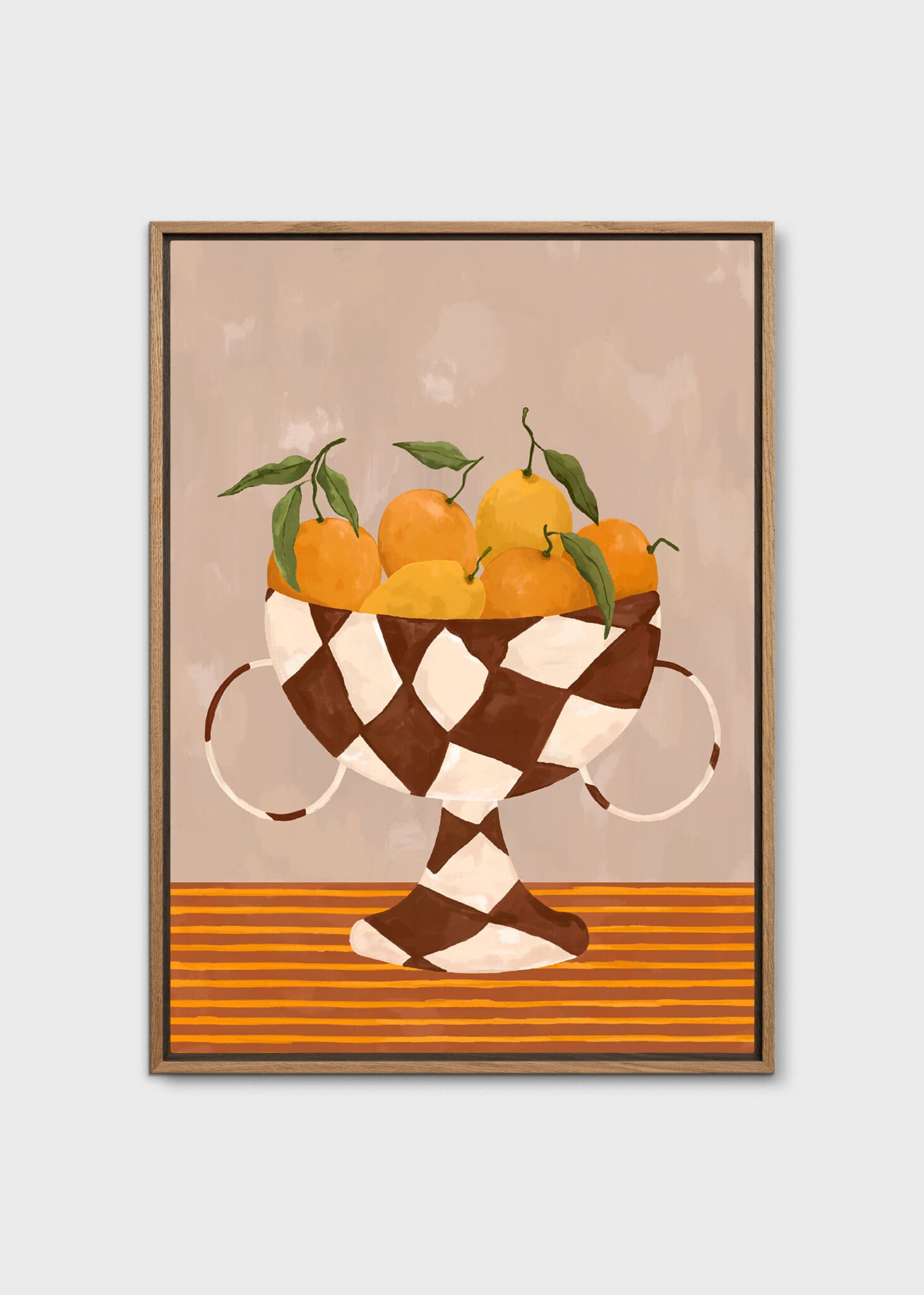 The Poster Club Lemons & Oranges in Checkered Vase Poster 30x40