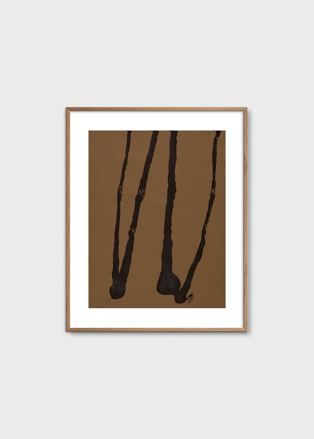 The Poster Club Abstract Man No. 02 Kunstdruck 40x50 Braun