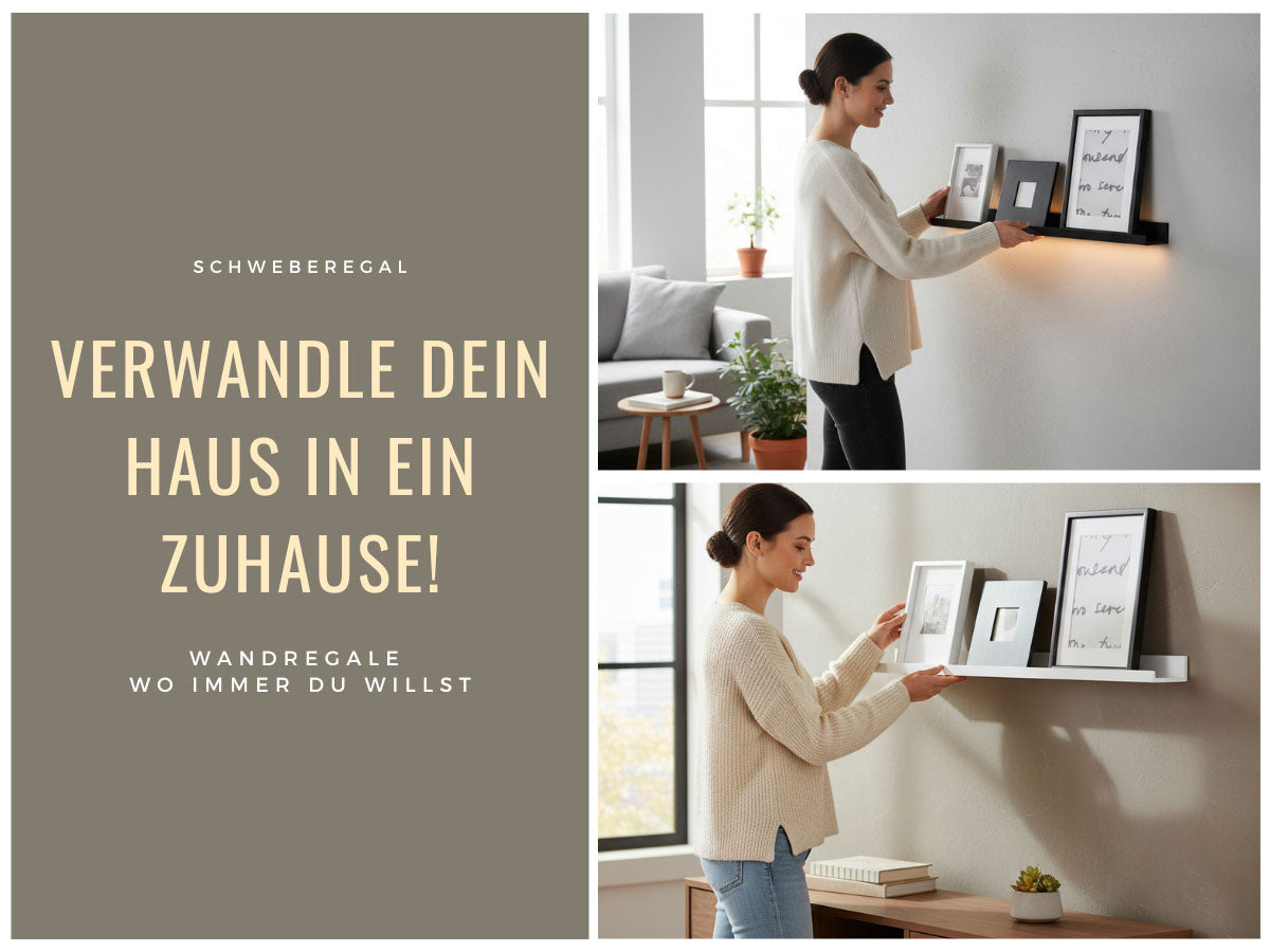 LS-LebenStil Küche & Haushalt Freja Wandregal weiß 45cm 2er Set