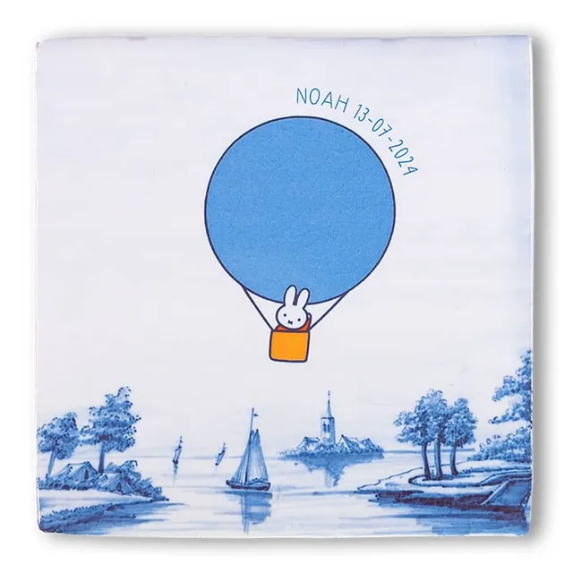 Storytiles Delft Blue Nijntje Wandfliese 10x10 Baby Blau