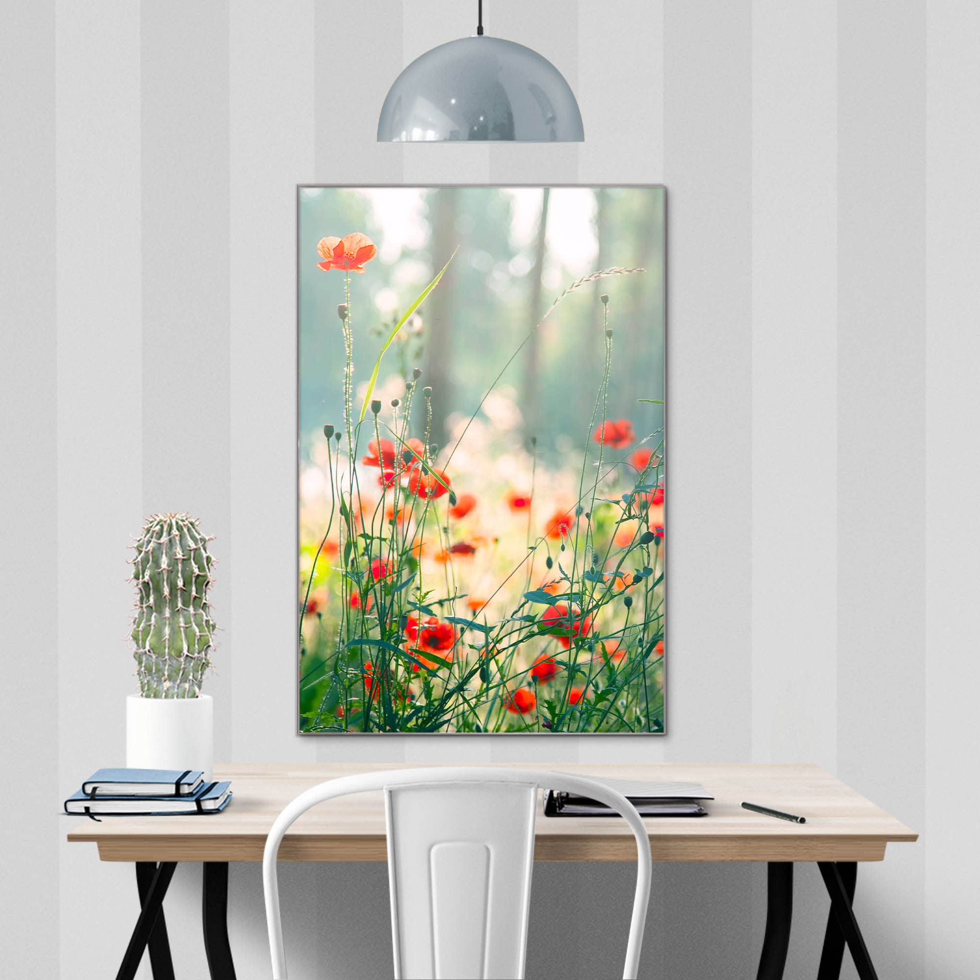 Banjado Magnettafel Waldmohn 60x40 cm Glas beschreibbar