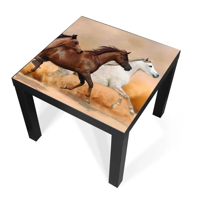 Banjado Möbelfolie Tischfolie Wilde Pferde 55x55 cm