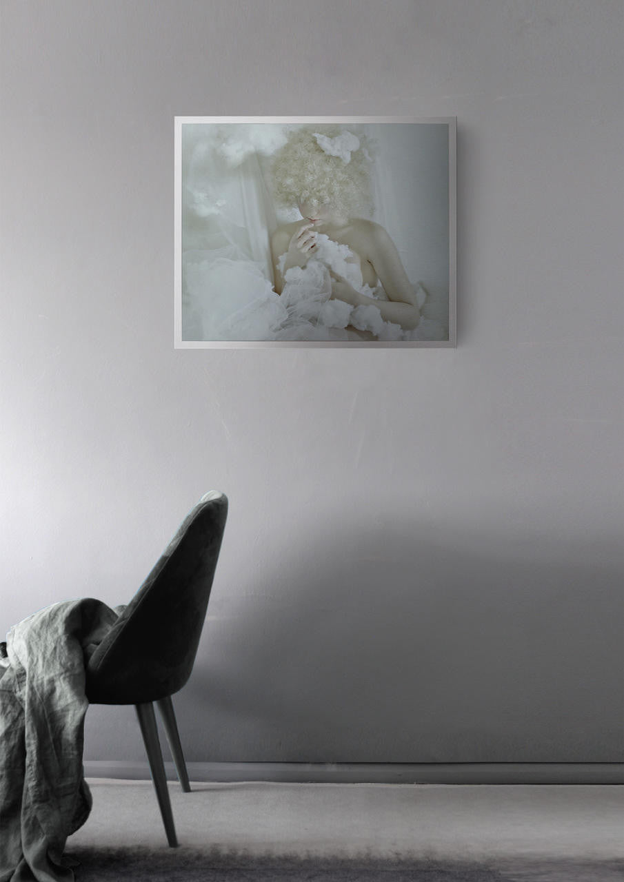 Mineheart Wall Art J'ai Senti Le Vide Leinwandbild weiß Small