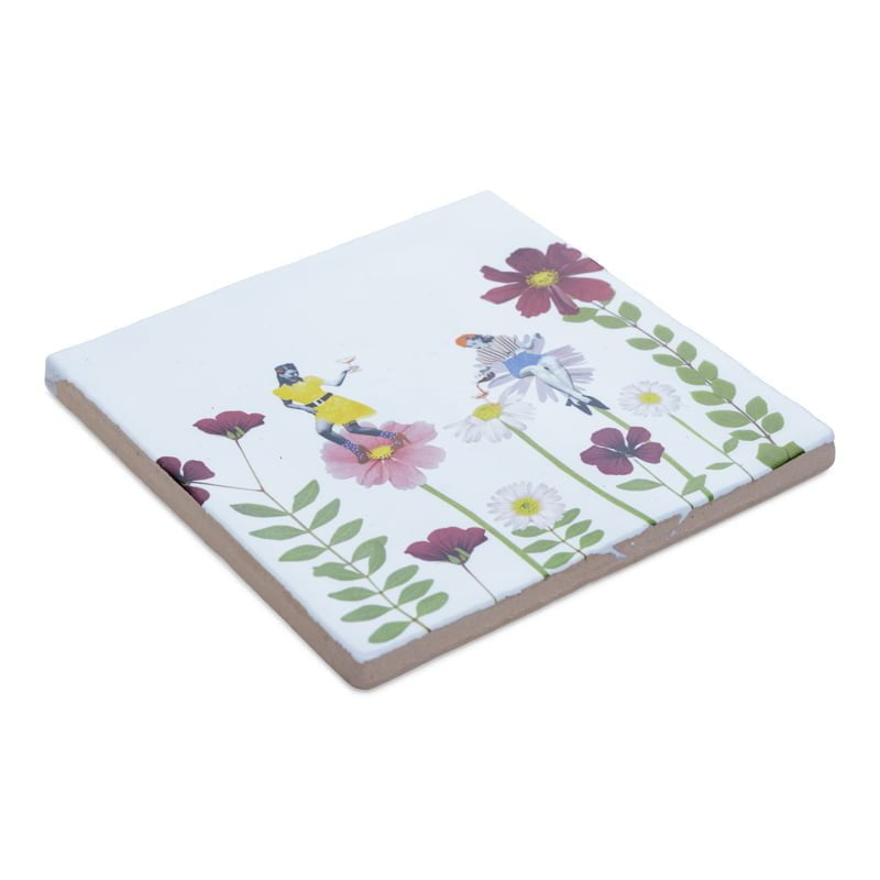 StoryTiles Delft Blue Bloemetjes Fliese 10x10 cm Blumen