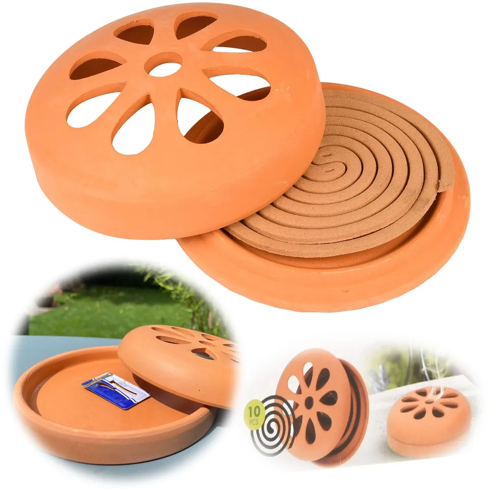 LS-LebenStil Garten Räucherspirale Tontopf Citronella 10er