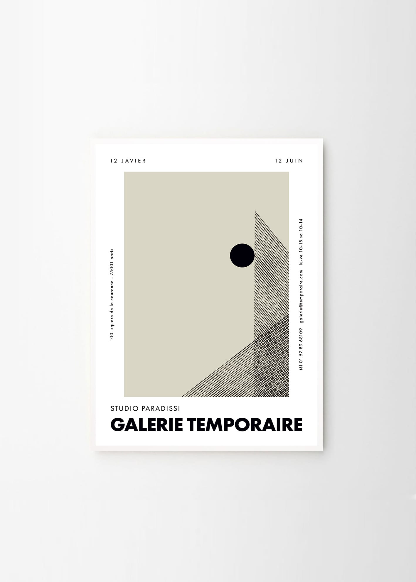 The Poster Club Art Prints Galerie Temporaire 29 Poster 30x40 beige