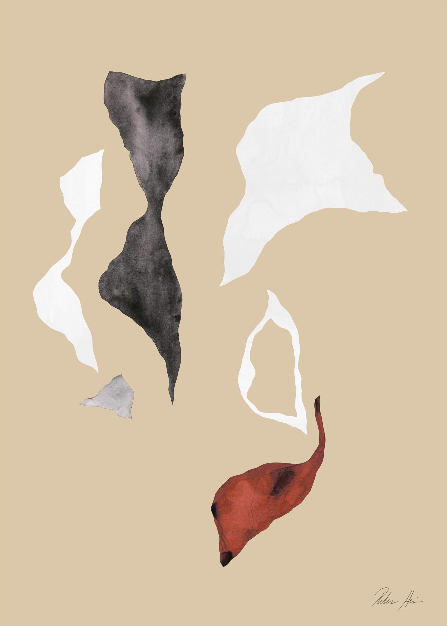 The Poster Club Art Prints Shadow no. 01 Poster A4 beige