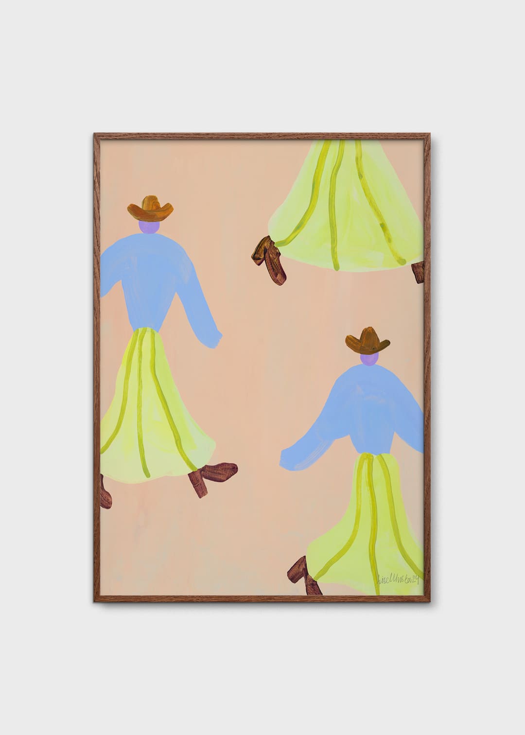 The Poster Club Dancing Cowgirls Poster 30x40 cm bunt