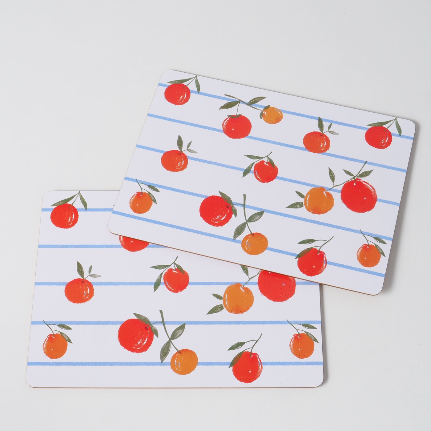 LS-LebenStil Küche & Haushalt Orange Früchte Tischset 40x30cm 2er