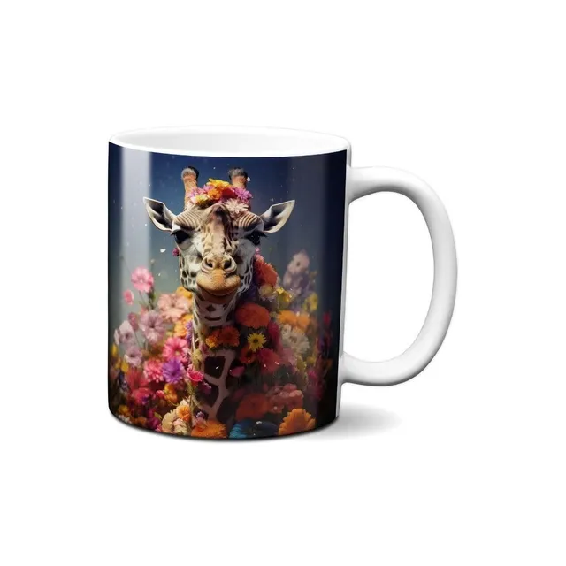 Hustling Sharks Giraffe Tasse Tiermotiv 330 ml Weiß Keramik