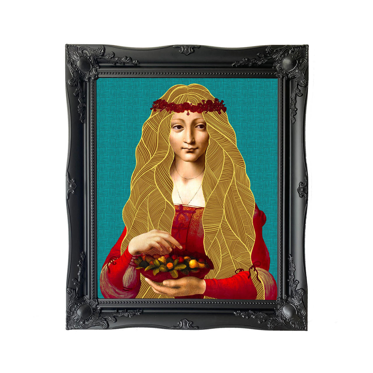 Mineheart Noble Barbara Wandbild petrol 61x81 cm