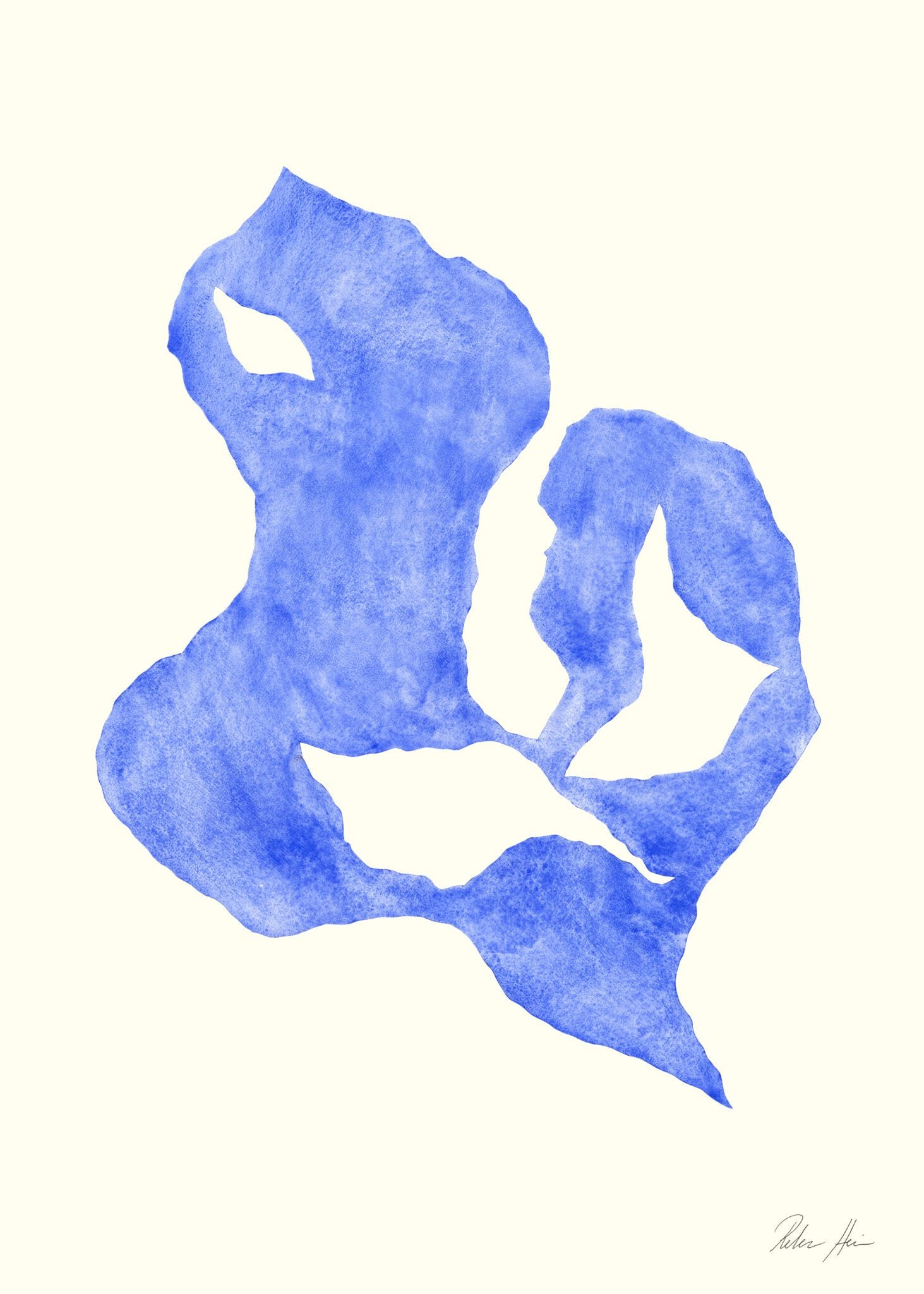 The Poster Club Art Prints Shadow no.06 Poster 30x40 blau