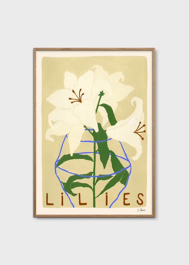 The Poster Club Art Prints Lilies Poster A4 grün
