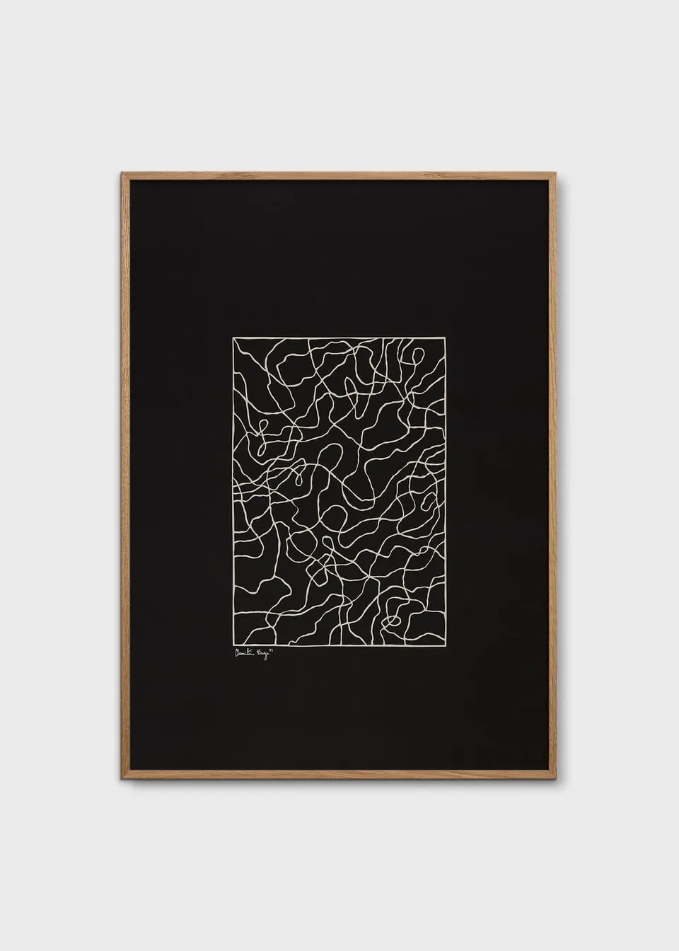 The Poster Club Art Prints Lines No. 01 Poster 30x40 cm schwarz