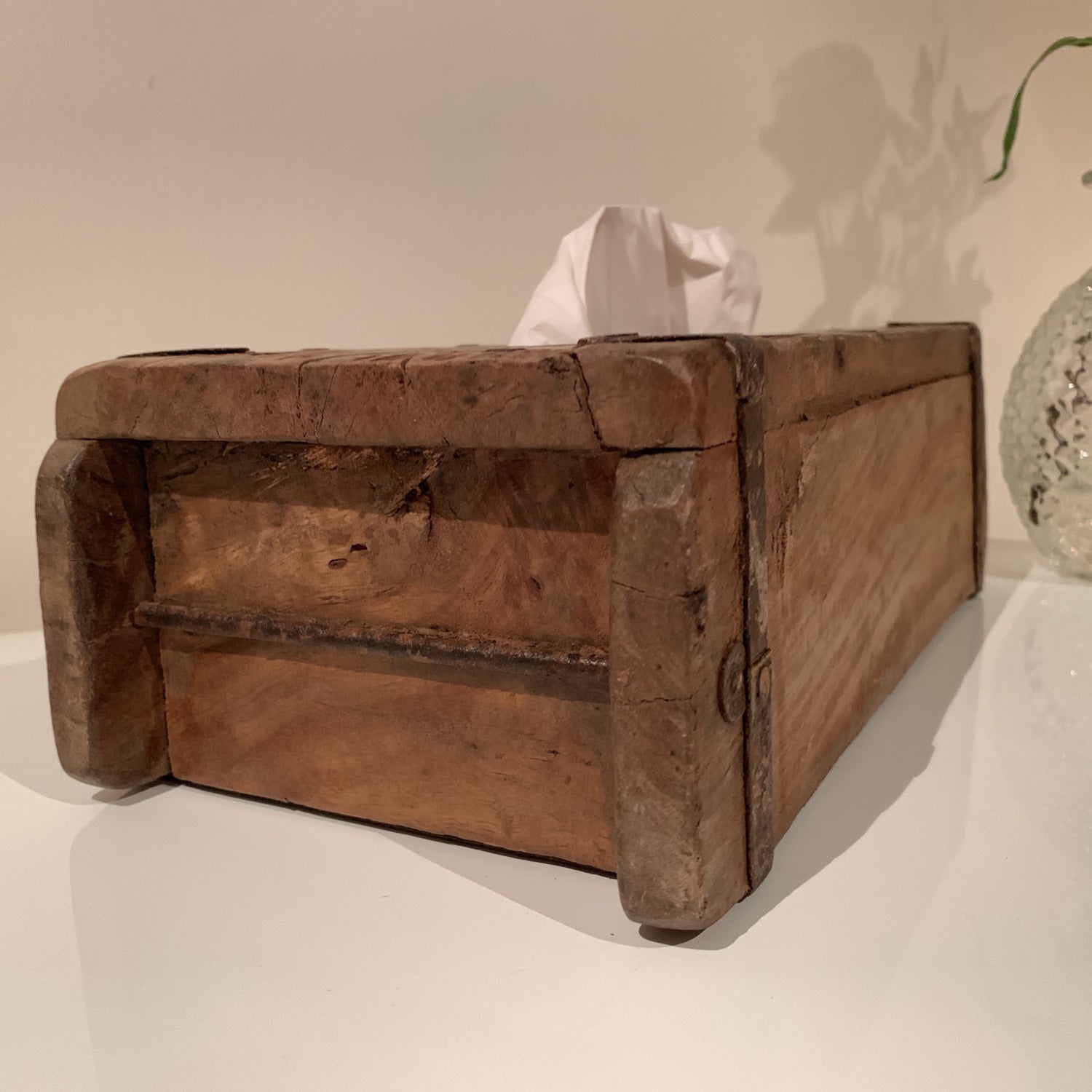 LS-LebenStil Tissue-Box Holz Braun 31cm Ziegelform B-Ware