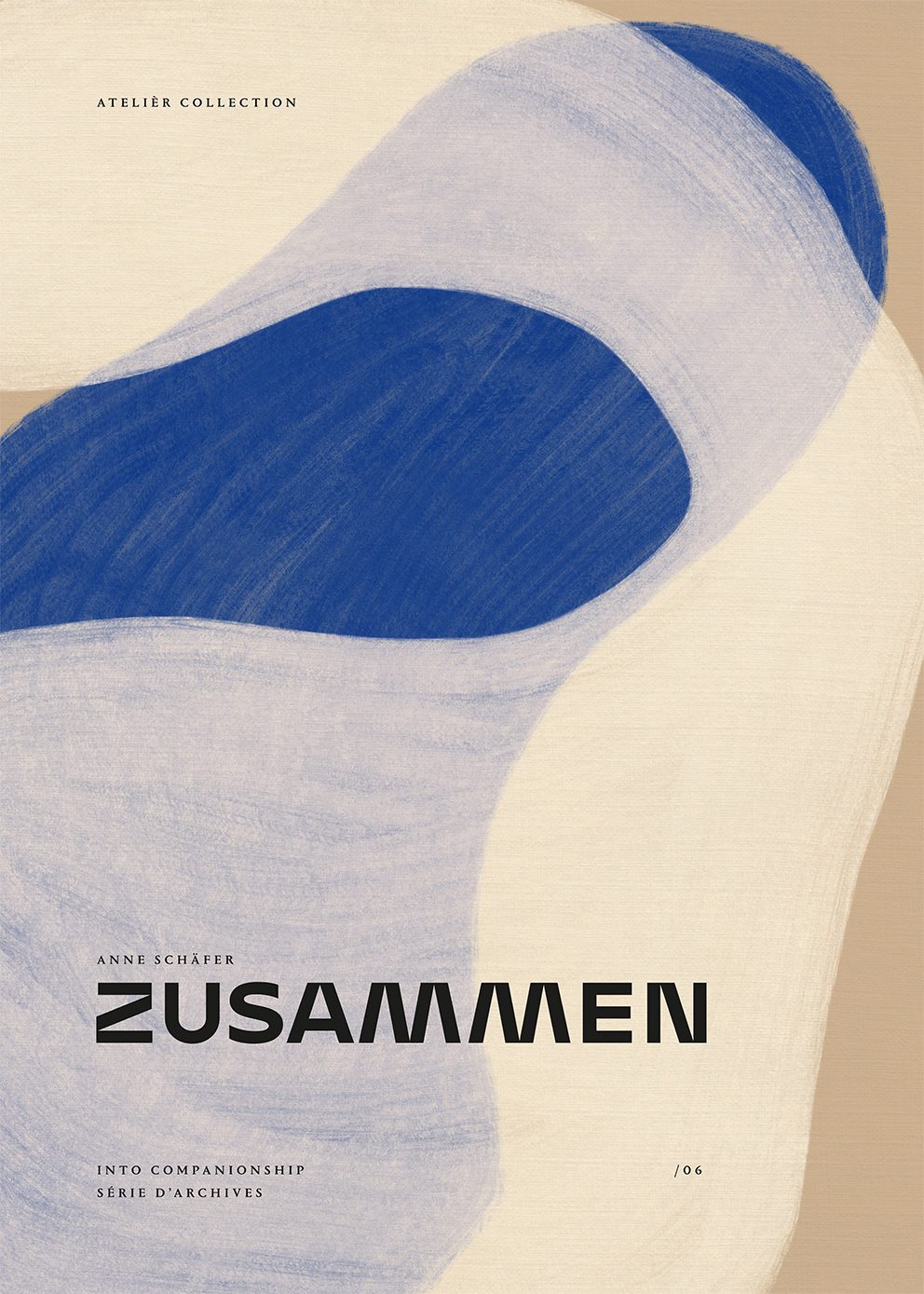 The Poster Club Zusammen Poster 30x40 cm beige
