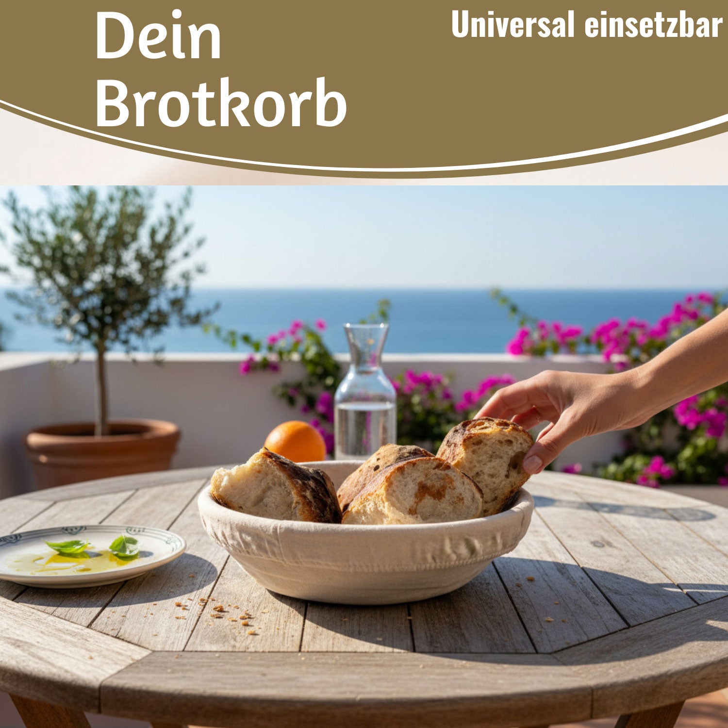 LS-LebenStil Gärkörbchen rund 25x8cm Peddigrohr Brotkorb