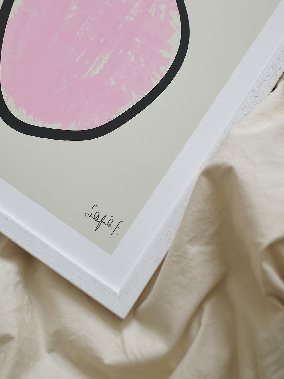 The Poster Club Pink Vase Kunstdruck A4 rosa abstrakt