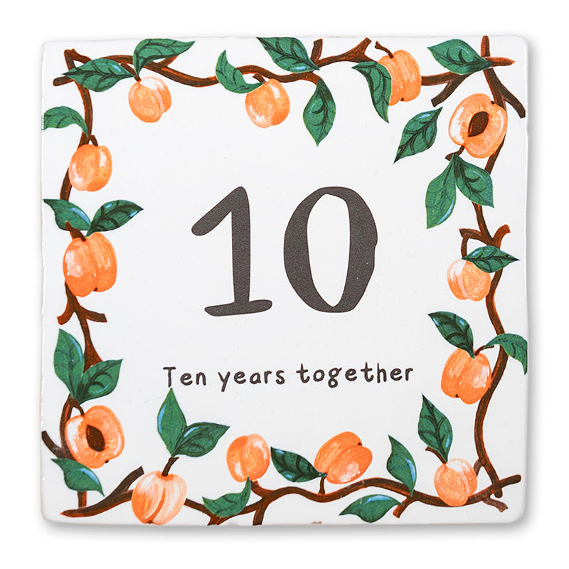 Storytiles Delft Blue Aprikosen Fliese 10x10 Früchte