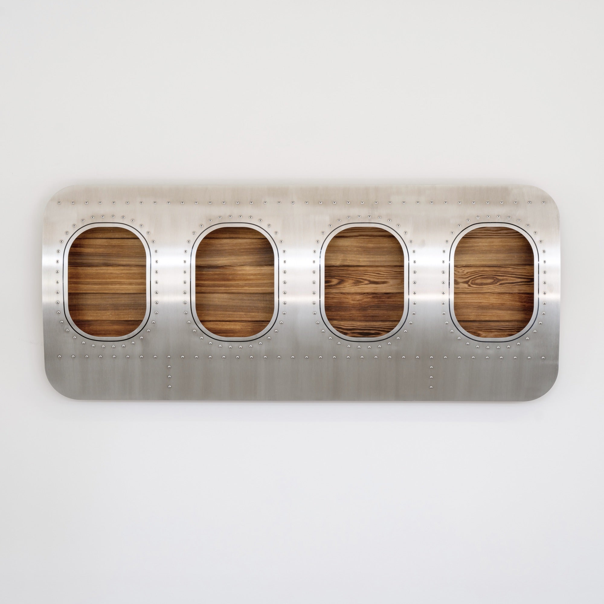 aircraftwindows Wall Bars 4er Wandbar Tannenholz Black Edition