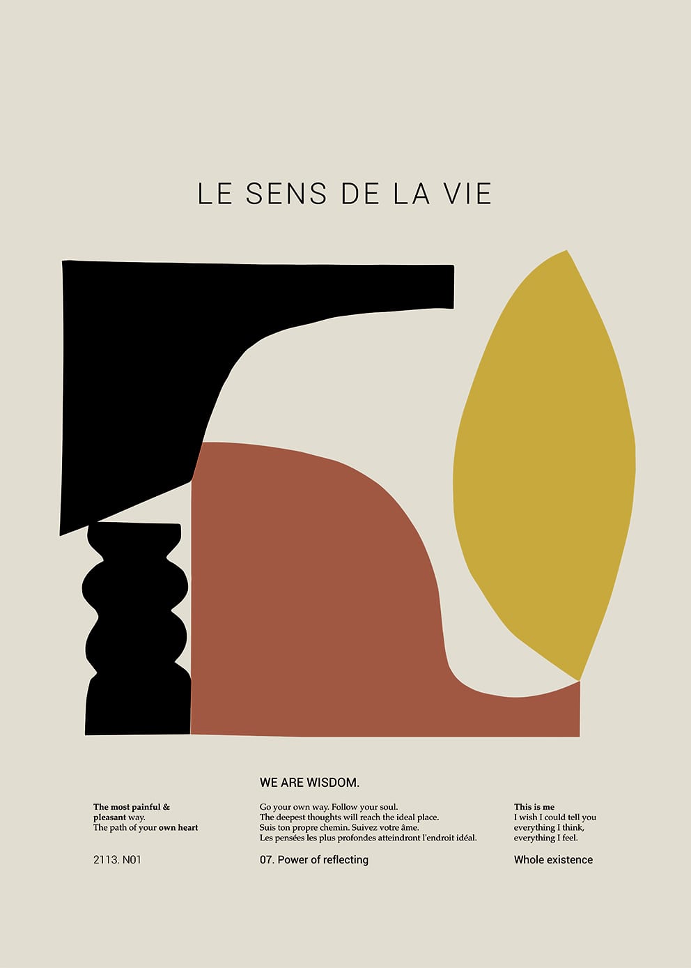 The Poster Club Art Prints Le Sens De La Vie Poster 30x40 cm