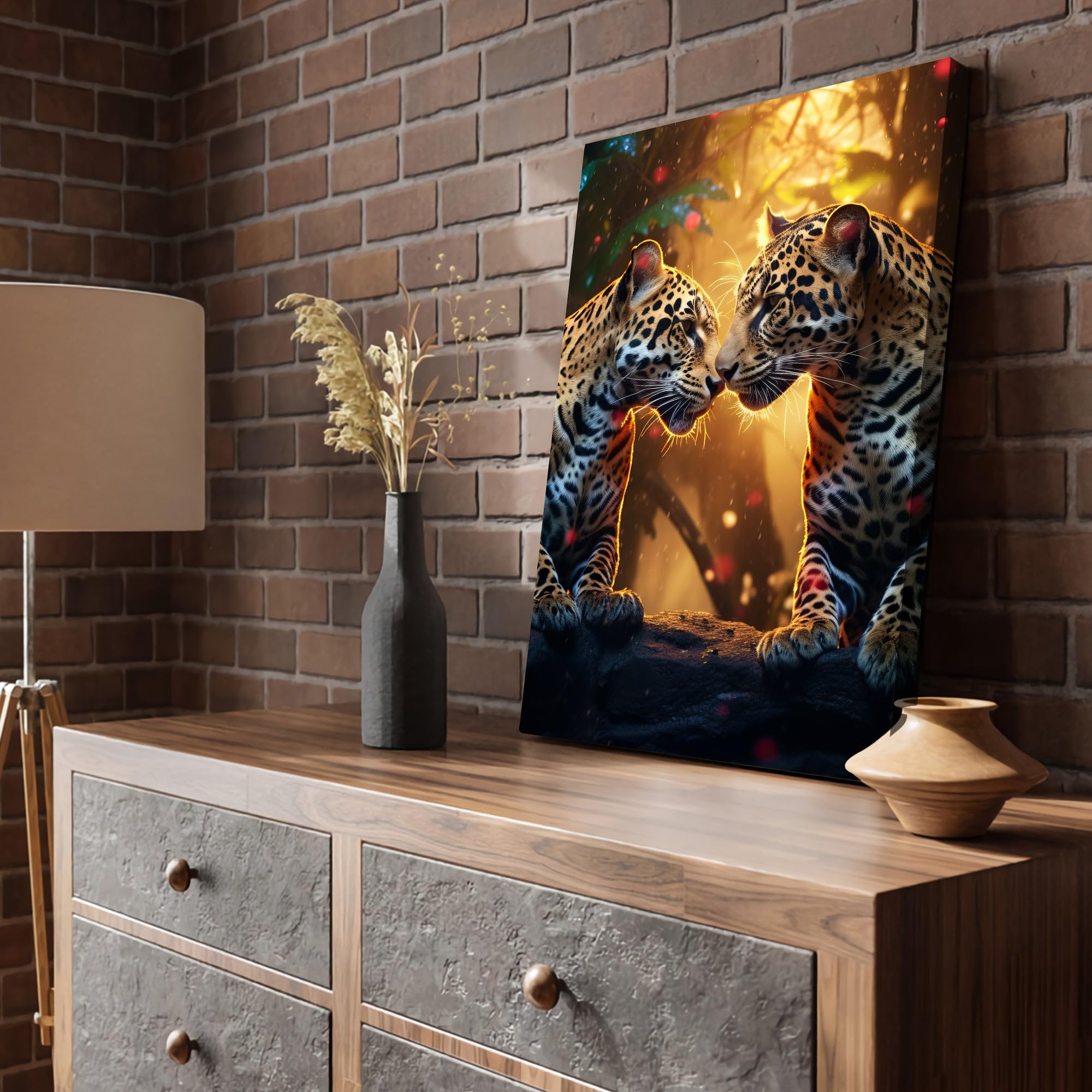 Hustling Sharks Wandbilder Jaguar Love Wandbild 40x60 cm