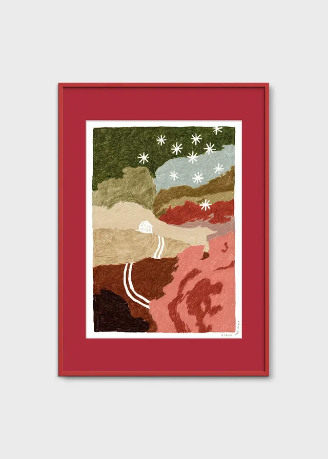 The Poster Club The House and the Hills Poster A4 grün