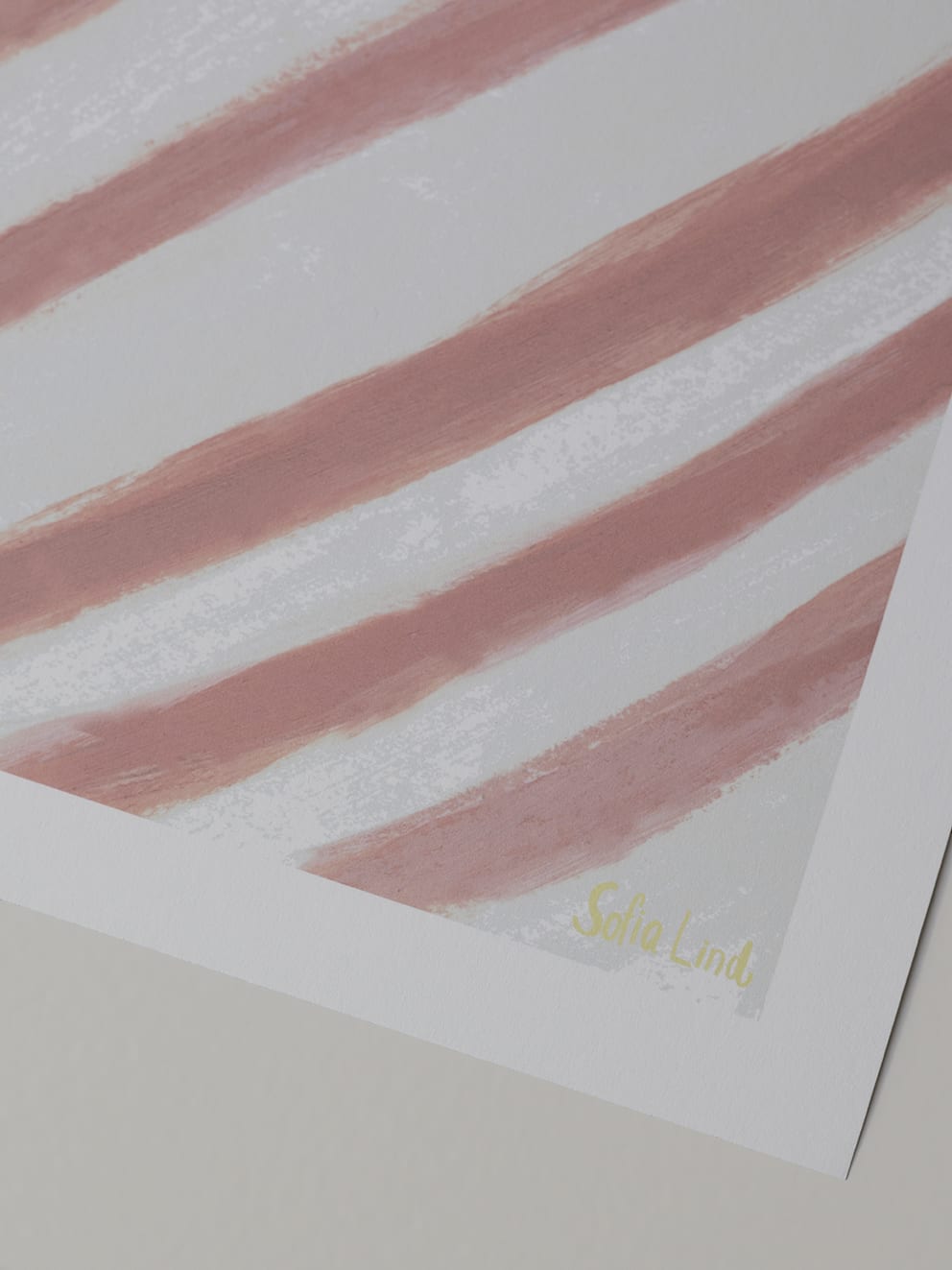 The Poster Club Still Waiting Kunstdruck A4 Beige-Rosa