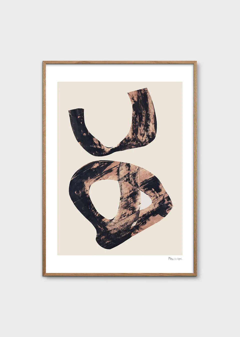 The Poster Club Art Prints Painted Papercut Poster 50x70 Beige
