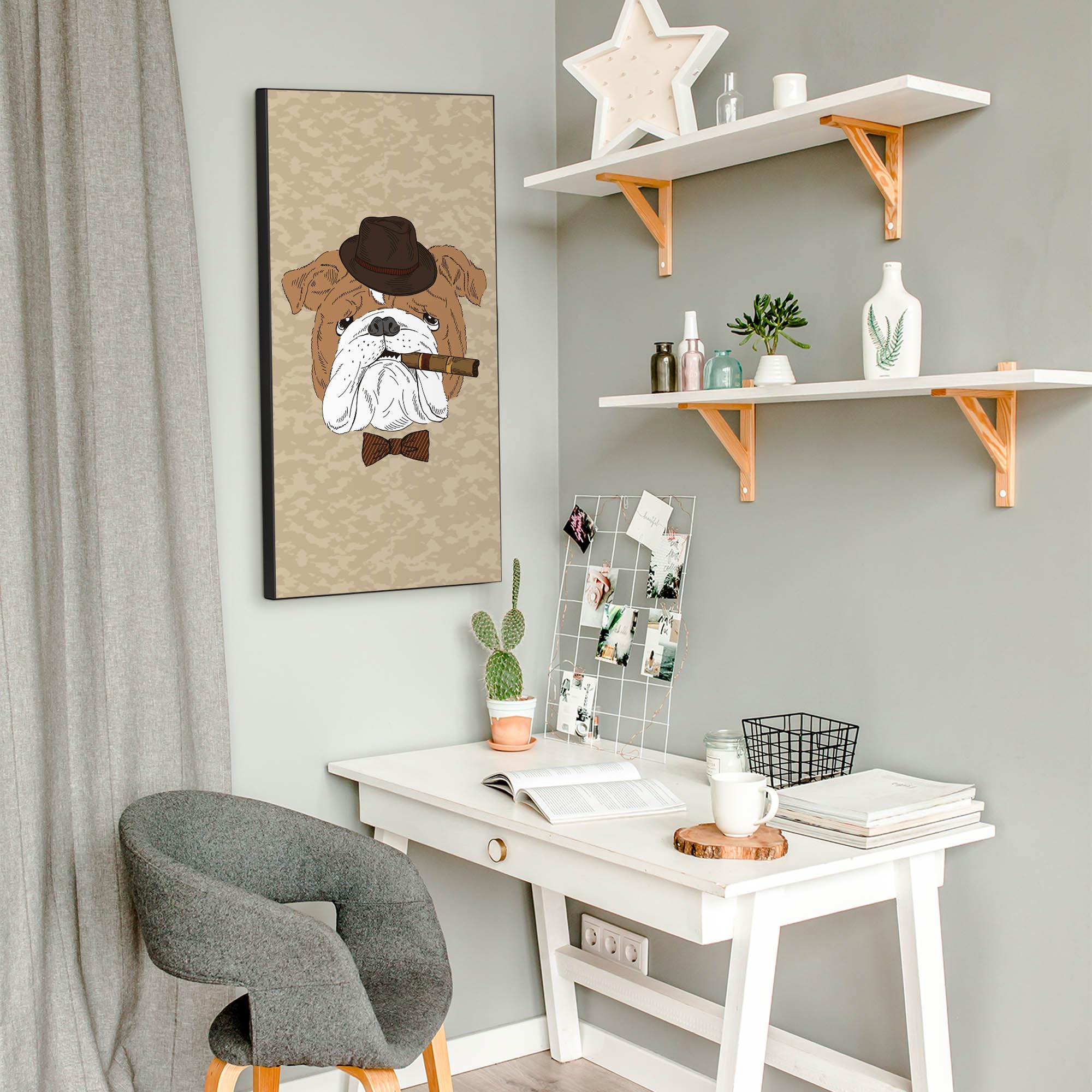 Banjado Magnettafel Big Daddy Magnetwand 37x78cm weiß Stahl