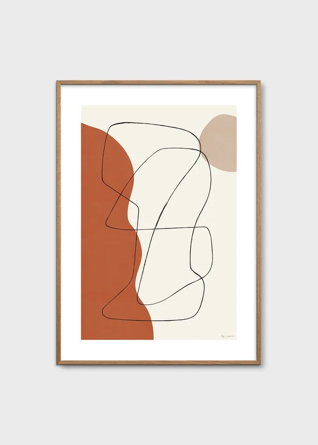 The Poster Club NG 01 Poster 30x40 cm beige rot