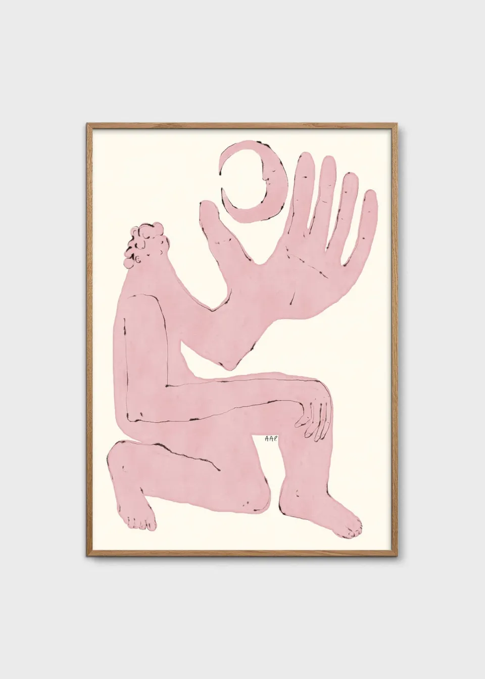 The Poster Club Protector Kunstdruck A4 rosé figurativ
