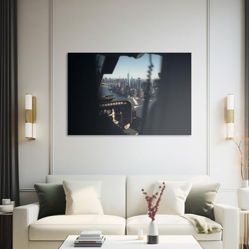 Hustling Sharks Wandbilder Blick aus der Luft auf Metropole Leinwand 30x40
