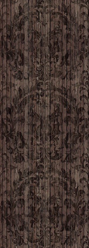 Mineheart Dark Driftwood Damask Tapete A3 Muster Dunkel
