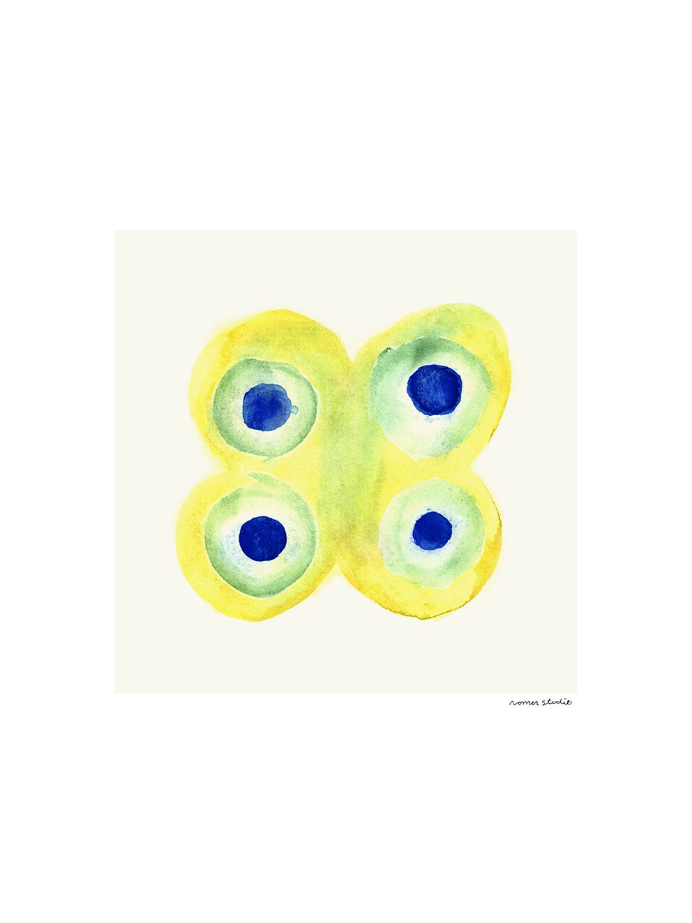 The Poster Club Art Prints Papillon No. 1 Poster 30x40 cm blau