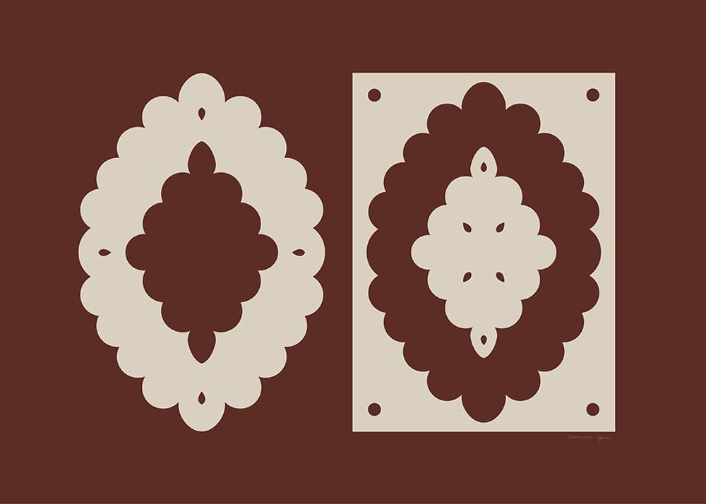 The Poster Club Art Prints Lace No. 151 Poster 30x40 cm beige