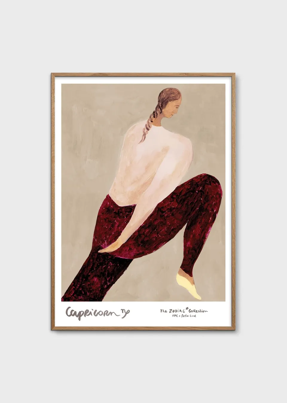 The Poster Club Art Prints Capricorn Poster Sternzeichen beige