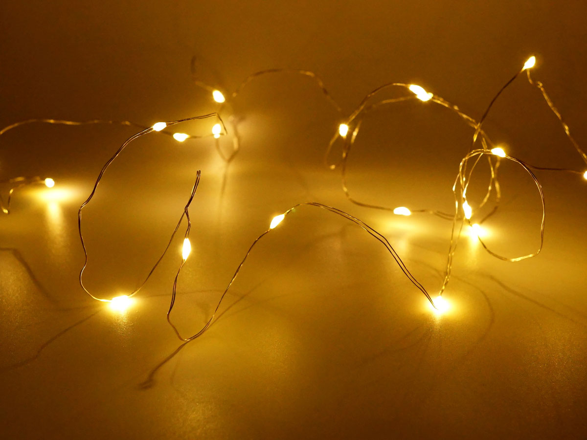 LS-LebenStil LED Lichterkette 100 Warm-Weiß 9,9m