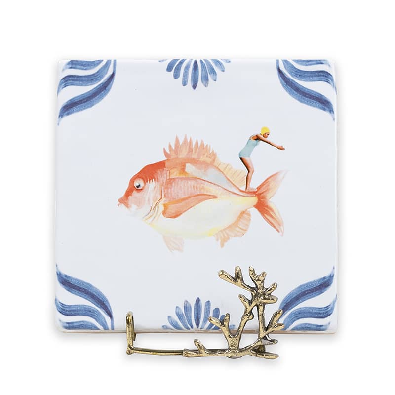 Storytiles Tile Holders Golden Holdie Coral Fliesenhalter gold