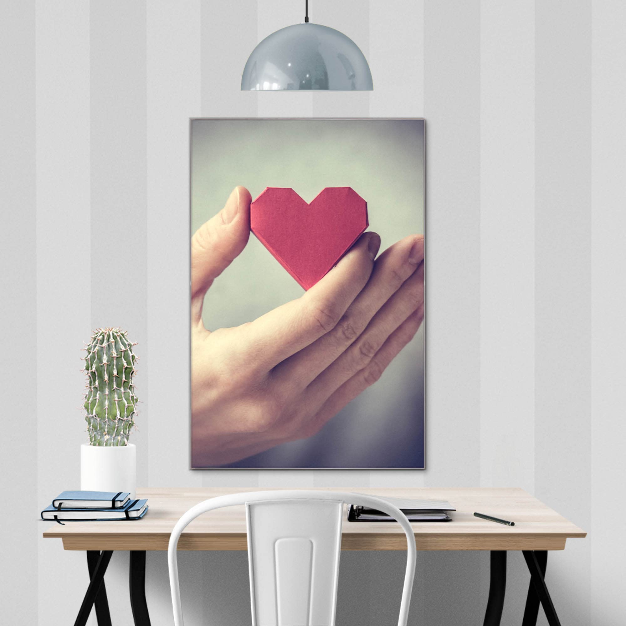 Banjado Magnettafel Hand Aufs Herz Magnettafel 40x60 beschreibbar