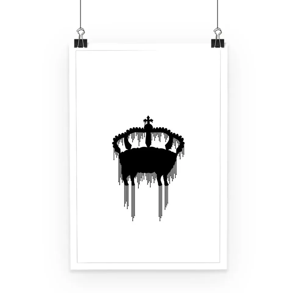 Mineheart Drip Logo Poster Schwarz A3 30x42cm