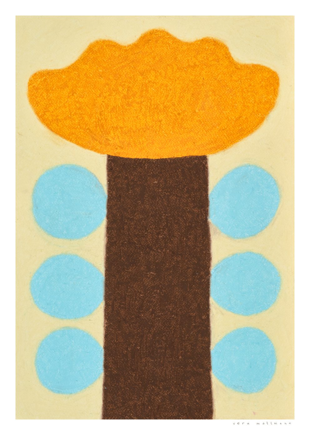 The Poster Club Fiore Poster 30x40 cm Blumen braun