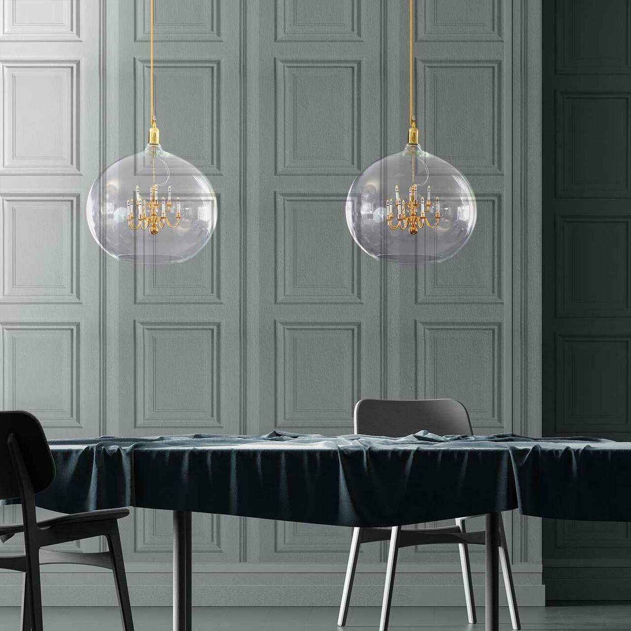 Mineheart Lighting King Edison XXL Pendelleuchte Messing