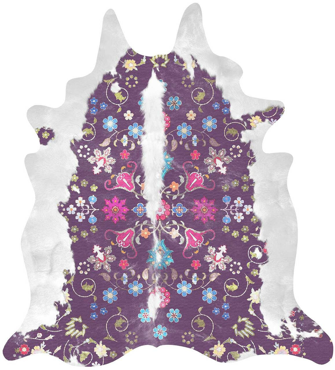Mineheart Rugs Gypsy Kuhfell-Teppich Lila 165x150cm