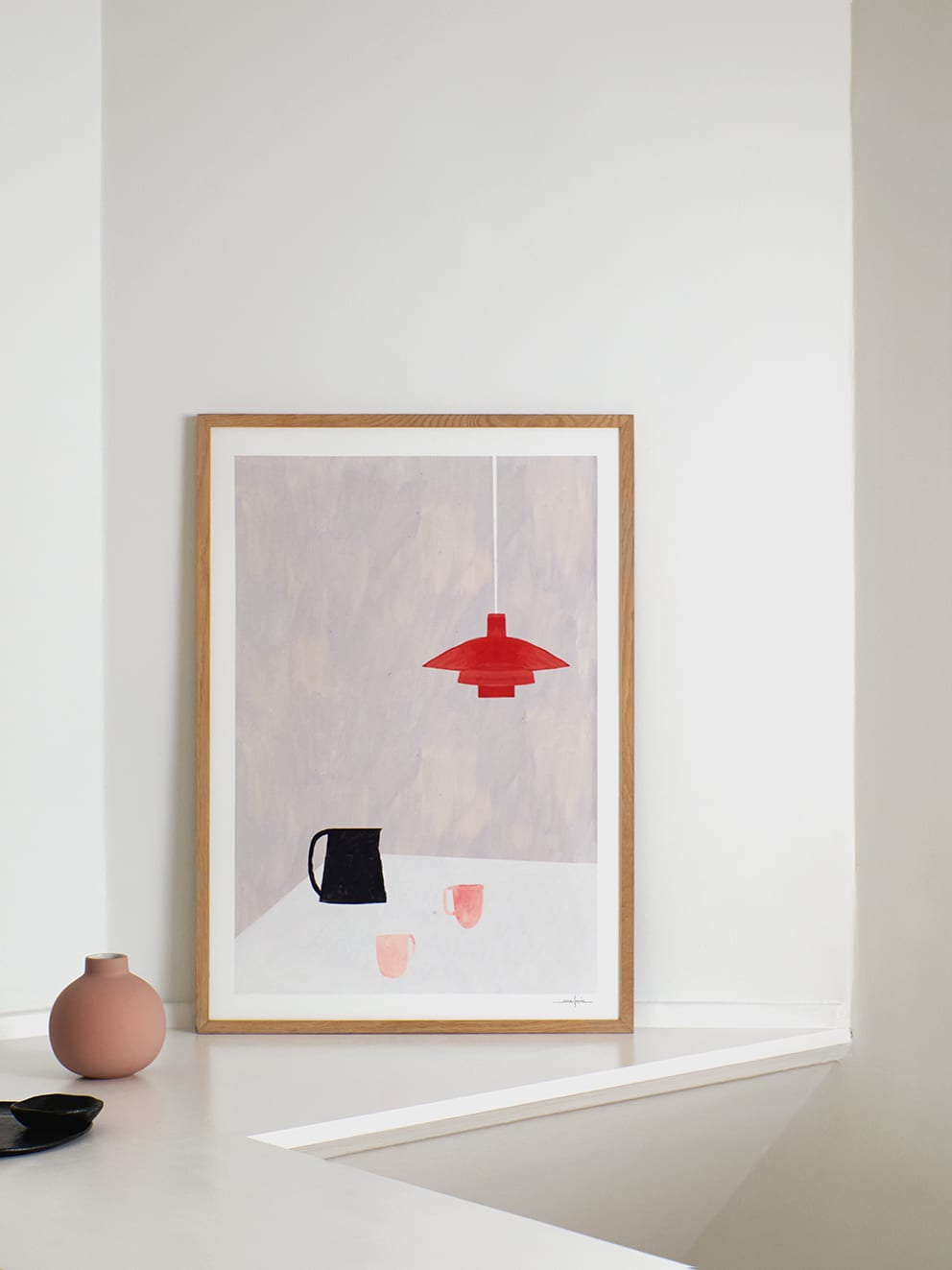 The Poster Club Art Prints Orange Pendant Poster 30x40 Schwarz