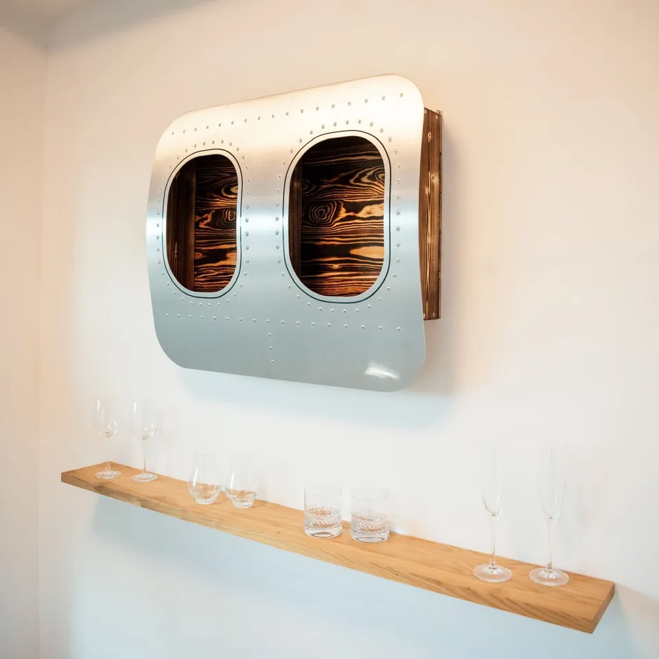 aircraftwindows Wall Bars 2er Wandbar Flugzeugfenster Flamed & Oiled